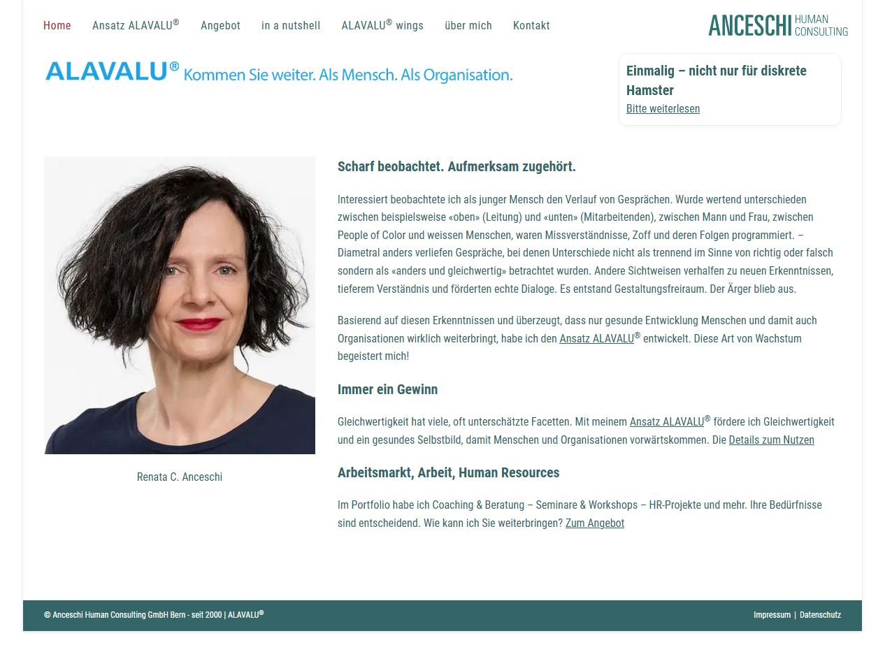 Screenshot anceschi.ch